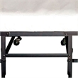 Pemberly Row Metal Rollaway Folding Bed with 48 Inch Mattress in Black