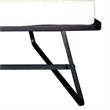 Pemberly Row Metal Rollaway Folding Bed with 48 Inch Mattress in Black
