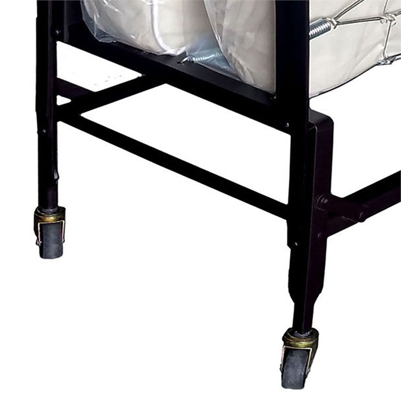 Pemberly Row Metal Rollaway Folding Bed with 39 Inch Mattress in Black