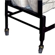 Pemberly Row Metal Rollaway Folding Bed with 39 Inch Mattress in Black