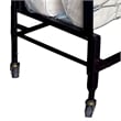 Pemberly Row Metal Rollaway Folding Bed with 39 Inch Mattress in Black