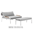 Pemberly Row 2 Piece Outdoor Daybed Set with White Aluminum Frames