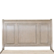 Pemberly Row Queen Sleigh Bed with 2 Drawer Footboard in Wire Brushed Gray
