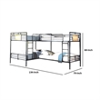 Pemberly Row Twin over Full Bunk Bed in Sandy Black & Dark Bronze