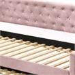 Pemberly Row Twin Daybed with Sloped Track Arms and Trundle in Pink