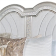 Pemberly Row California King Bed with Arched Headboard in Ivory Silver/Oak