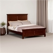Pemberly Row Queen Bed with Classic Molded Panel Headboard in Brown Wood