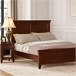 Pemberly Row Full Bed with Classic Molded Panel Headboard in Brown Wood
