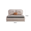 Pemberly Row California King Bed with Pillow Headboard in Ivory
