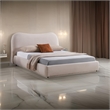 Pemberly Row California King Bed with Camelback Headboard in Ivory