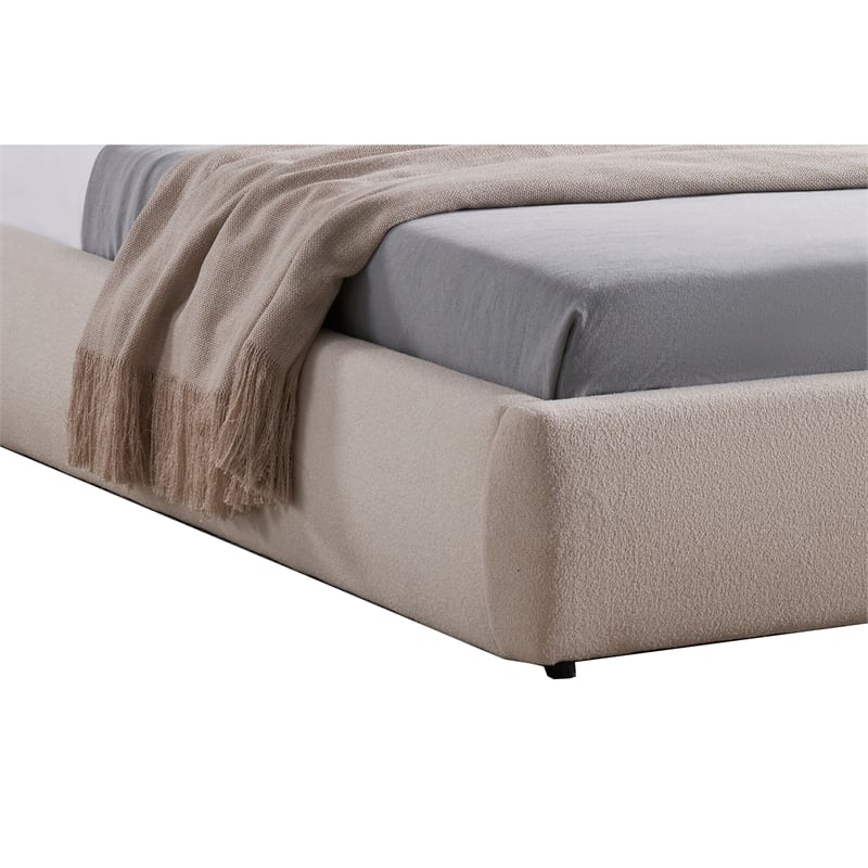 Pemberly Row California King Bed with Camelback Headboard in Ivory