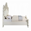 Pemberly Row King Bed with Victorian Carved Headboard in Vintage White
