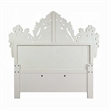 Pemberly Row King Bed with Victorian Carved Headboard in Vintage White