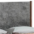 Pemberly Row Queen Platform Bed with Panel Headboard in Gray and Brown