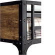 Pemberly Row Wooden and Metal Full Bunk Bed with Ladder in Black
