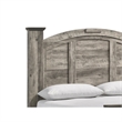 Pemberly Row Queen Panel Bed with Arched Crown Headboard in Weathered Gray
