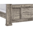 Pemberly Row Queen Panel Bed with Arched Crown Headboard in Weathered Gray