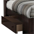 Pemberly Row Eastern King Bed with Display Shelves in Dark Brown