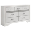 Pemberly Row 4 Piece Twin Storage Bedroom Set in White/Glitter Stripes