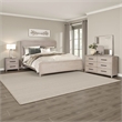 Pemberly Row 5 Piece Queen Bedroom Set with 2 Nightstands in Oak Beige