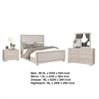 Pemberly Row 4 Piece Queen Bedroom Set with Mirror in Tawny Brown