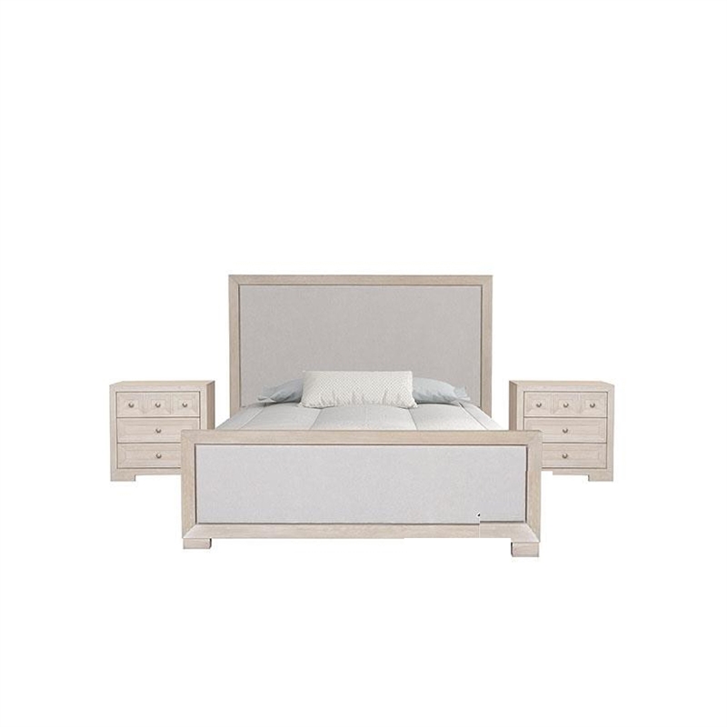 Pemberly Row 5 Piece Queen Bedroom Set with Tall Chest in Tawny Brown