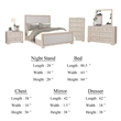 Pemberly Row 5 Piece Queen Bedroom Set with Tall Chest in Tawny Brown
