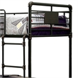 Pemberly Row Industrial Twin Metal Bunk Bed with Ladder in Black