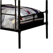 Pemberly Row Industrial Twin Metal Bunk Bed with Ladder in Black