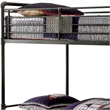 Pemberly Row Industrial Twin Metal Bunk Bed with Ladder in Black