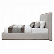 Pemberly Row Upholstered King Bed with Low Profile Footboard in Gray