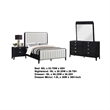 Pemberly Row 4 Piece Queen Bedroom Set with Tufted Headboard in Black