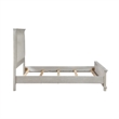 Pemberly Row Queen Size Bed with Padded Headboard in Mist Gray Pine