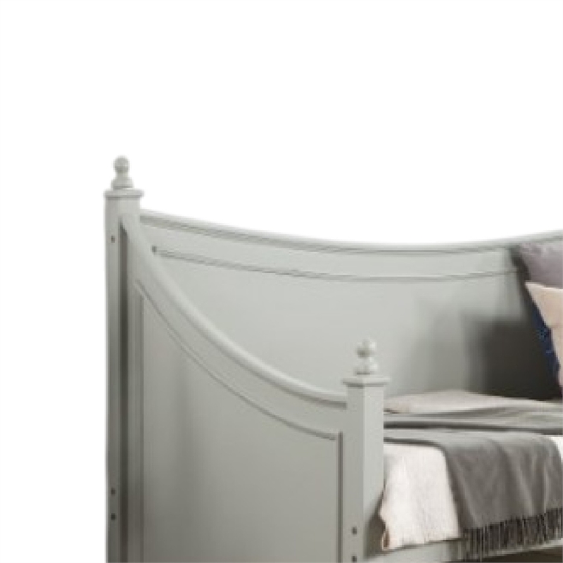Pemberly Row Twin Daybed with Trundle and Storage in Light Gray Wood