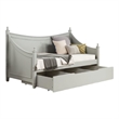 Pemberly Row Twin Daybed with Trundle and Storage in Light Gray Wood
