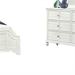 Pemberly Row 5pc Queen Set with Louvre and 2 Nightstands in Antique White