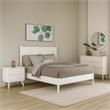 Pemberly Row 4pc Full Set with Dresser and Oval Mirror in White Wood