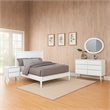 Pemberly Row 4pc Full Set with Dresser and Oval Mirror in White Wood