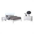 Pemberly Row 4pc Full Set with Dresser and Oval Mirror in White Wood