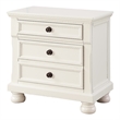 Pemberly Row 3 Piece Queen Set with Storage Bed and 2 Nightstands in White