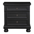 Pemberly Row 2 Piece Queen Set with Storage Bed and Nightstand in Black