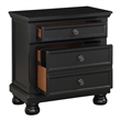 Pemberly Row 3 Piece Queen Set with Storage Bed and 2 Nightstands in Black