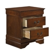 Pemberly Row 3 Piece Queen Set with Sleigh Bed and 2 Nightstands in Brown