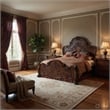 Pemberly Row 3 Piece Queen Bed Set with 2 Nightstands in Cherry Oak Brown