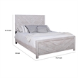 Pemberly Row California King Bed with Chevron Pattern in Driftwood Gray