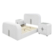 Pemberly Row 3 Piece Queen TV Lift Bed Set with 2 Nightstands in White