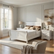 Pemberly Row 3 Piece Queen Sleigh Bed Set with 2 Nightstands in White