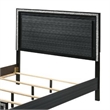 Pemberly Row 5 Piece Queen LED Bed Set with Dresser and Mirror in Black