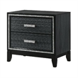 Pemberly Row 5 Piece Queen LED Bed Set with Dresser and Mirror in Black