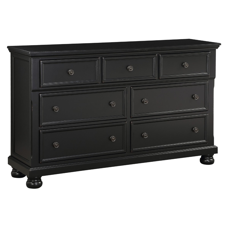 Pemberly Row 5 Piece Queen Storage Bed Set with Dresser and Chest in Black